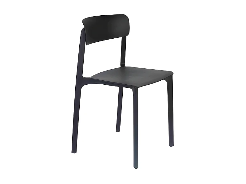 Lot de 4 chaises en polypropylène Clive