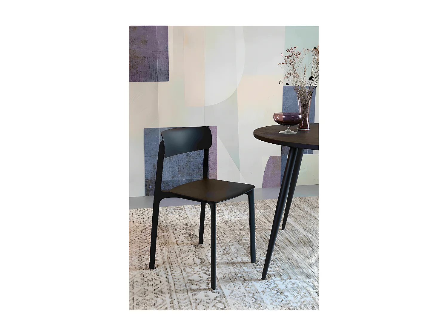 Lot de 4 chaises en polypropylène Clive