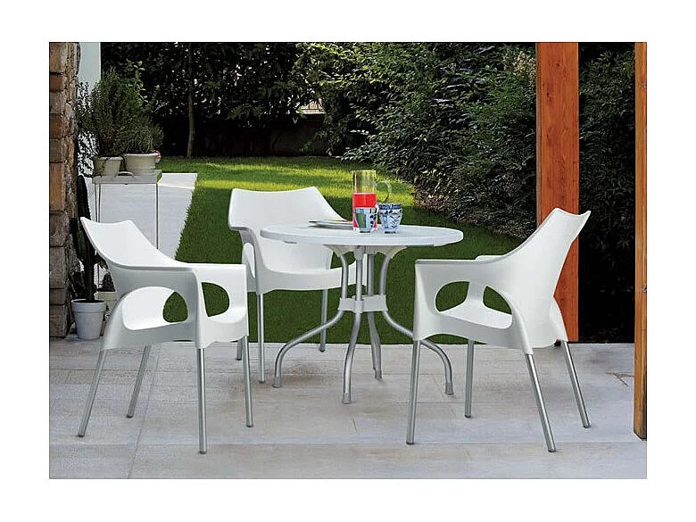 4 Chaises design de jardin - OLA - Lot de 4 - deco