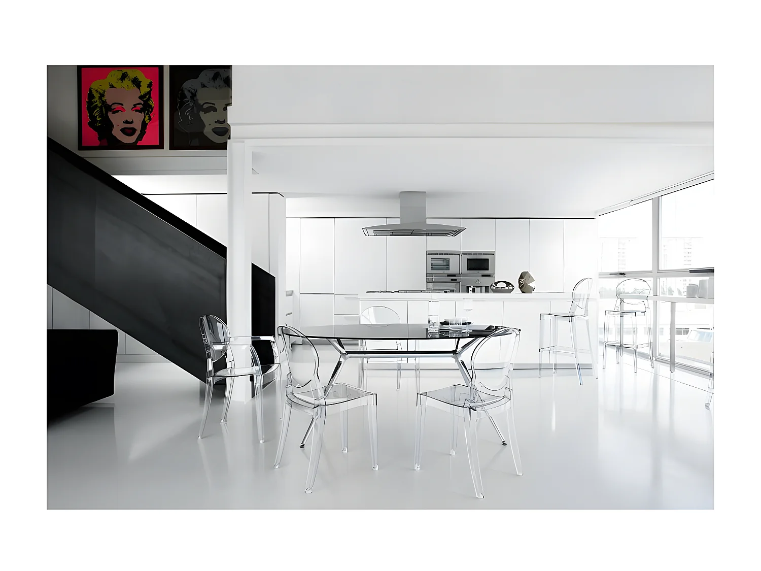 Chaise glossy design avec accoudoirs - IGLOO