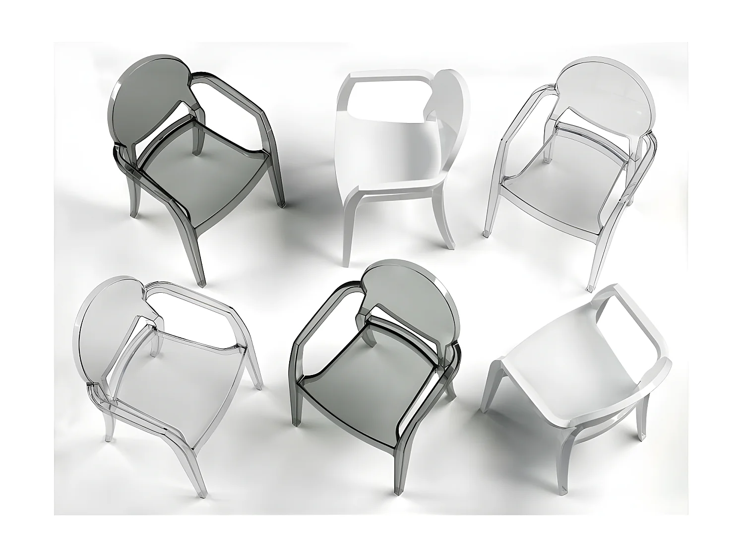 Chaise glossy design avec accoudoirs - IGLOO