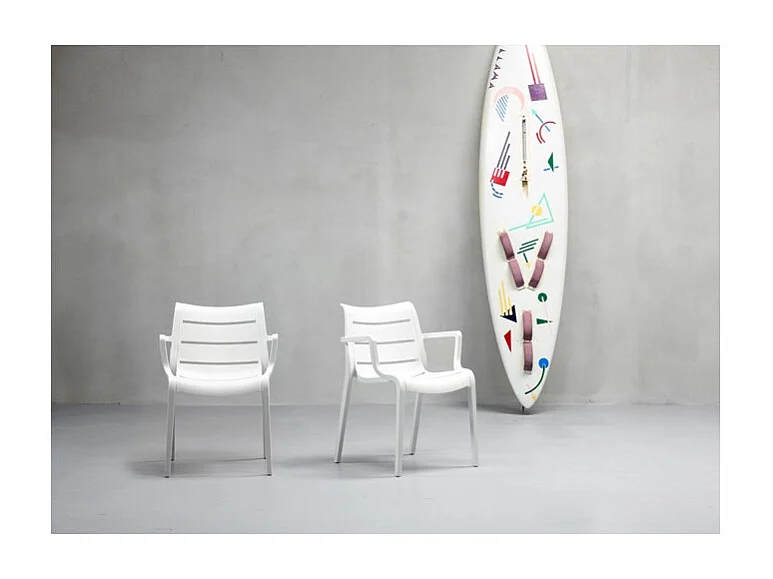 4 Chaises design de jardin - SUNSET - Lot de 4 - deco