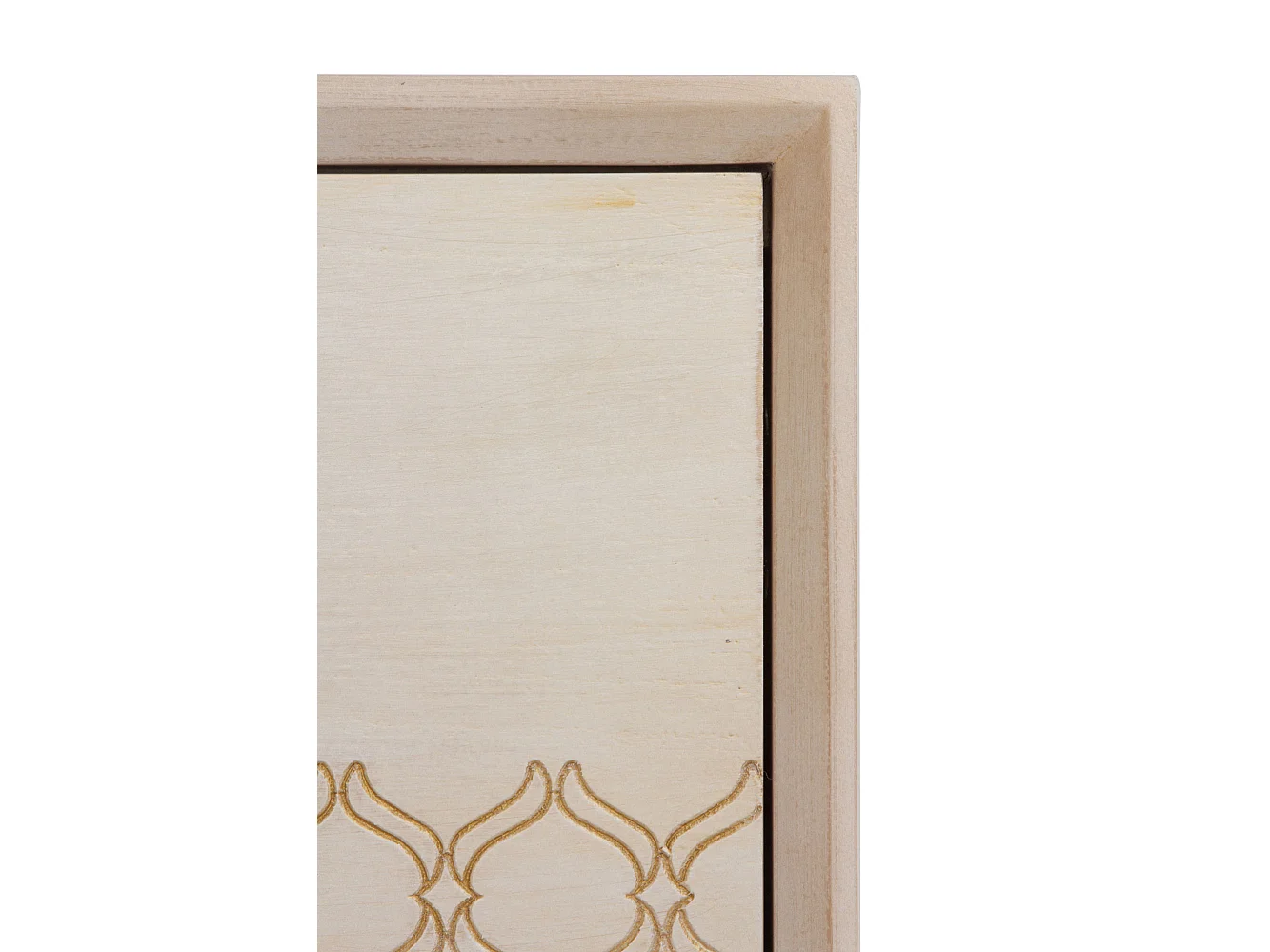 Aparador de 3 puertas chapado en madera de roble y color beige