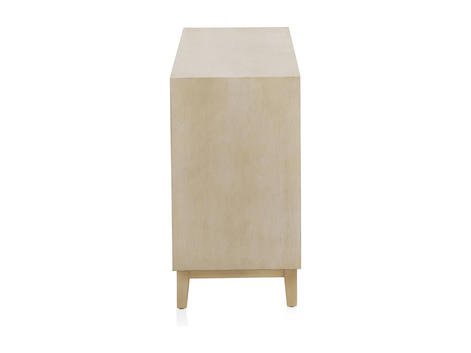 Aparador de 3 puertas chapado en madera de roble y color beige