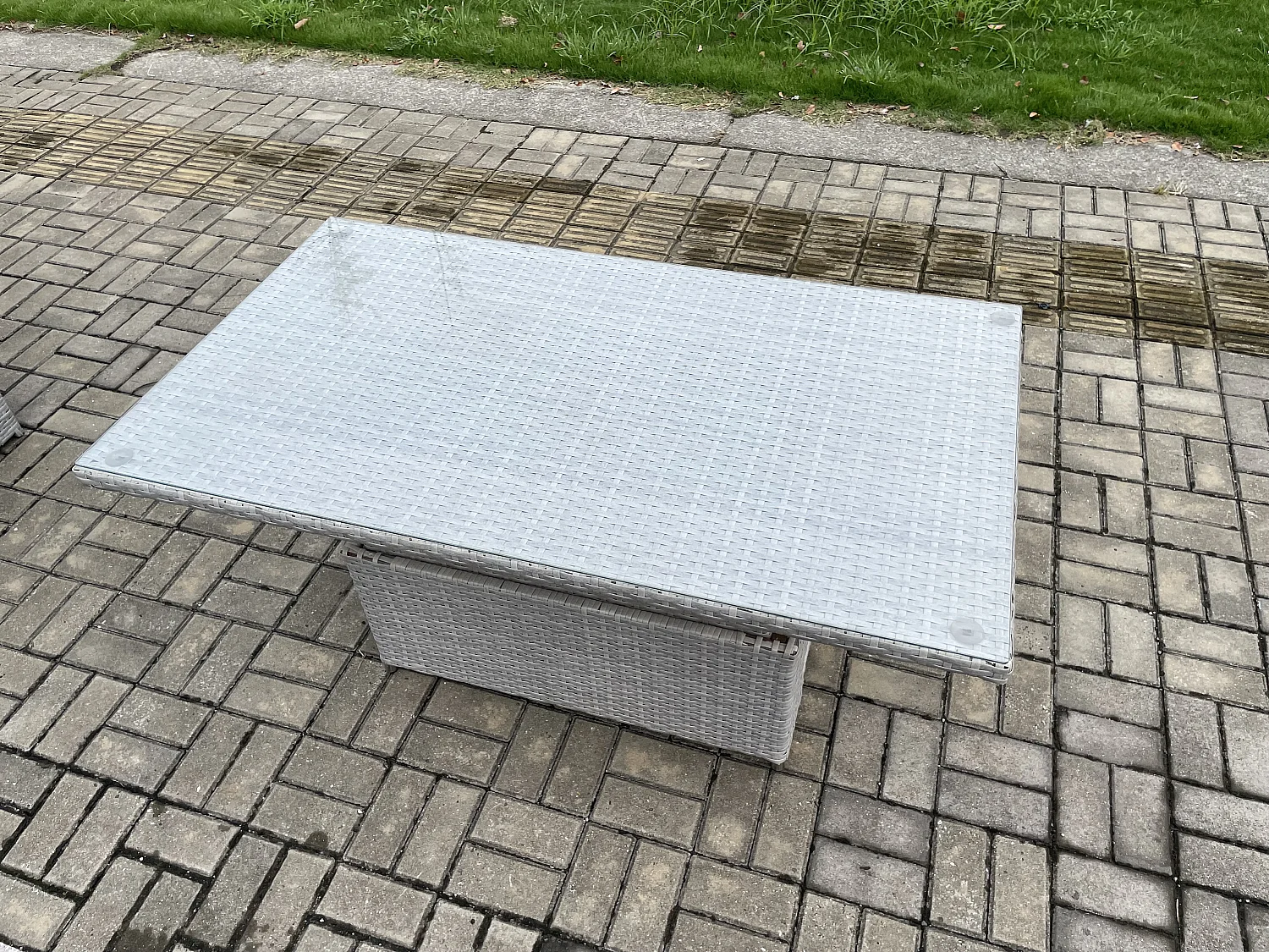 Meubles à manger de jardin en rotin 2 canapé,  et  Terrasse Intérieure Gris Clair