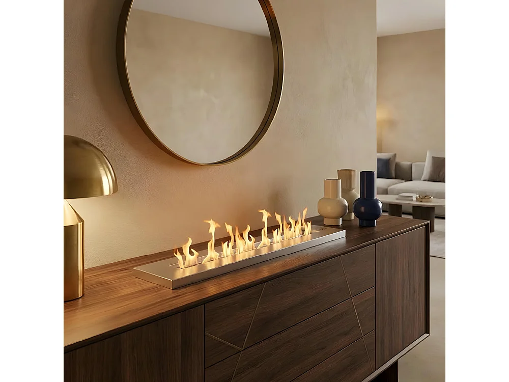 Quemador de chimenea de bioetanol 1,7 lt L 90 x P 11 x H 5,3