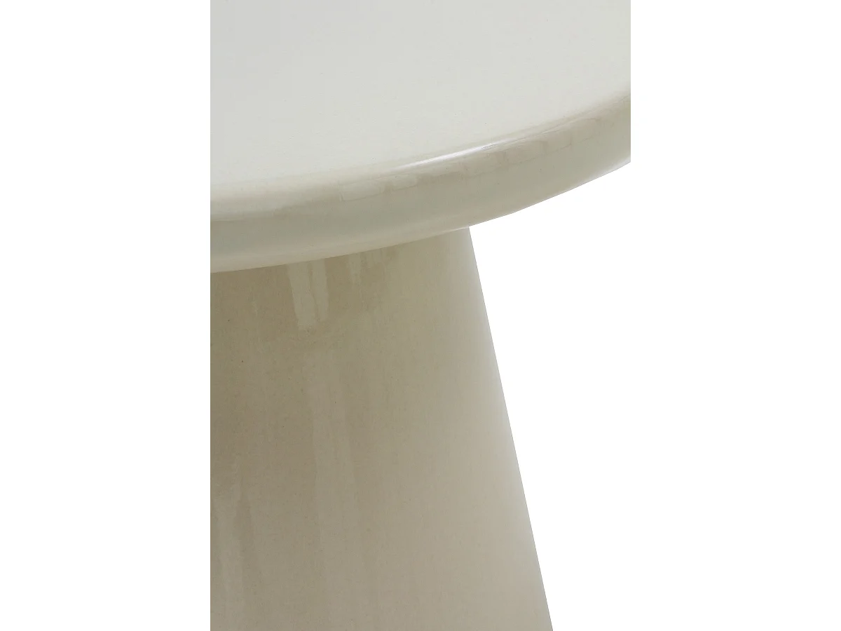 Banco de cerâmica cor bege