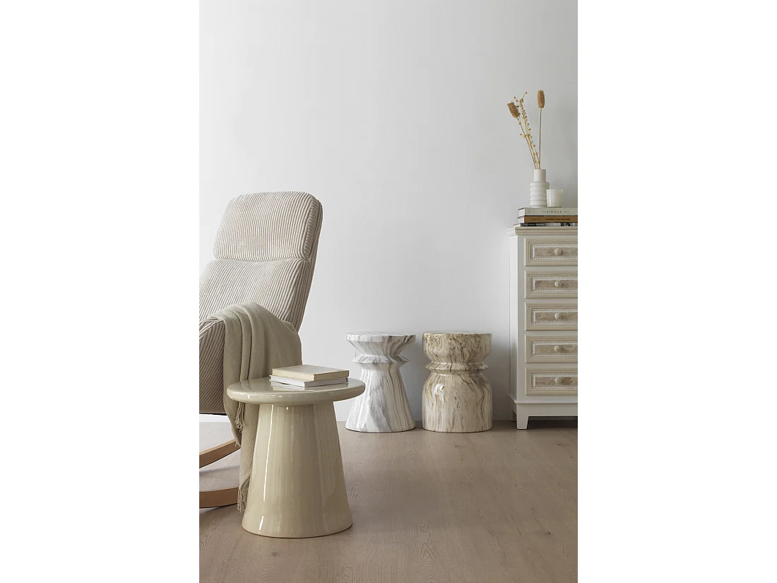 Taburete cerámico color beige