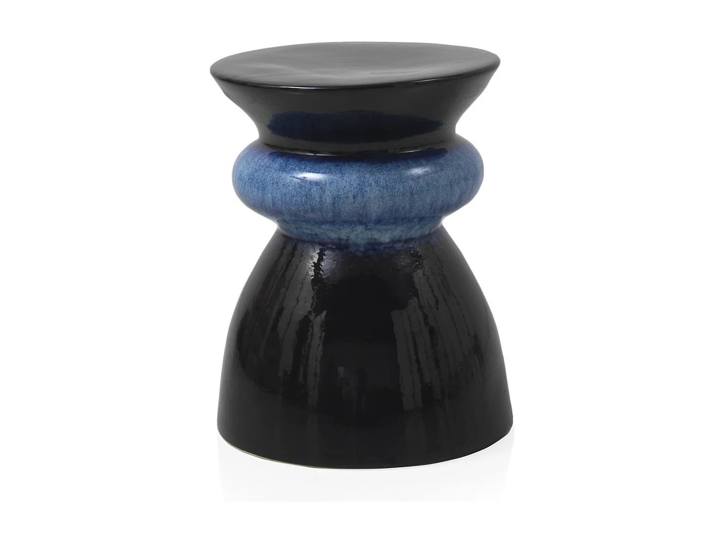 Banco de cerâmica azul marinho