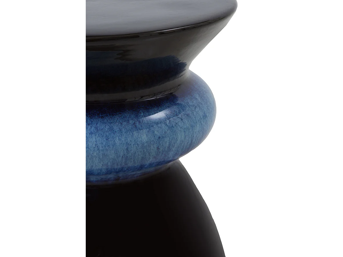 Tabouret en céramique bleu marine
