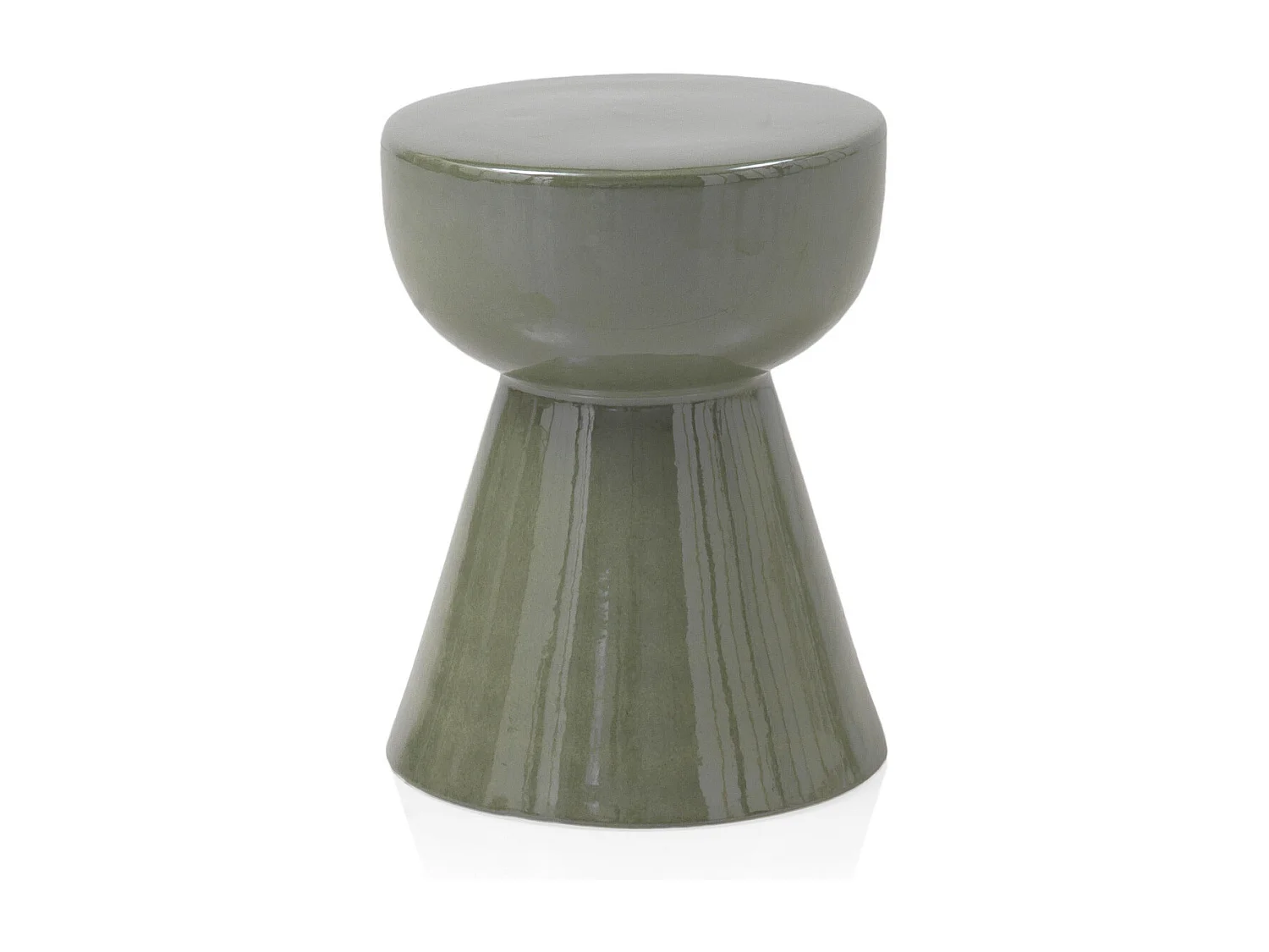 Tabouret en céramique vert