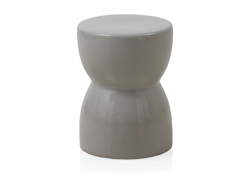 Tabouret en céramique, gris