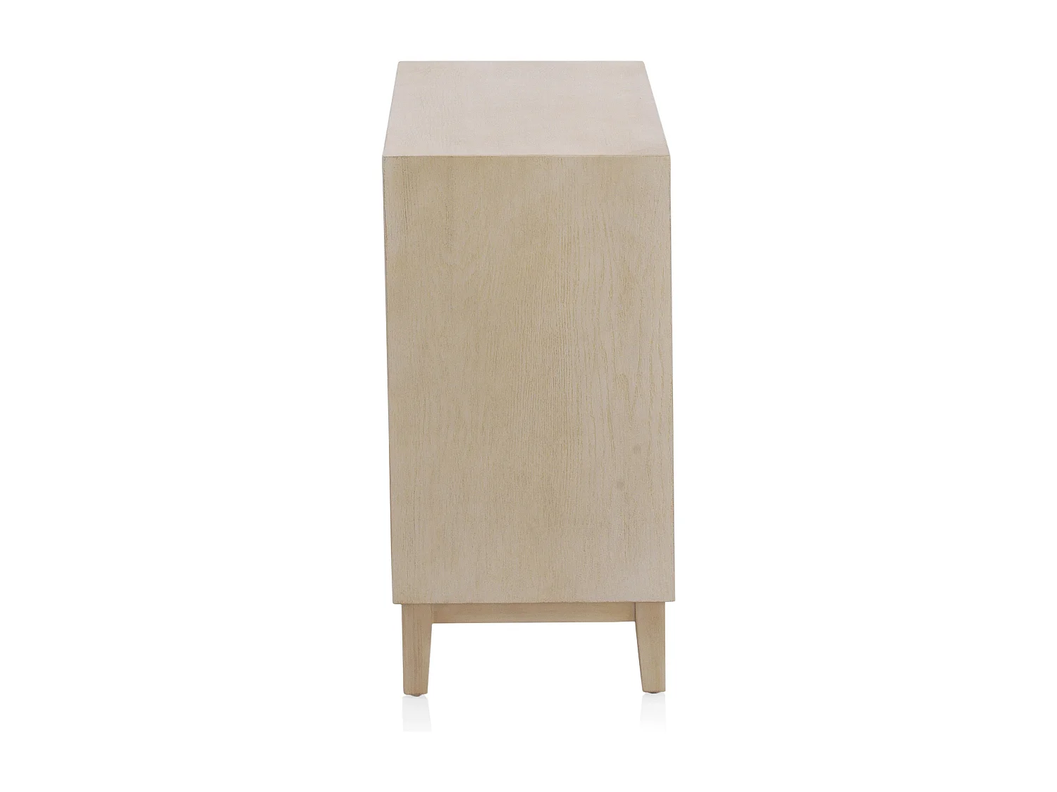 Cómoda folheada a carvalho bege com 2 portas