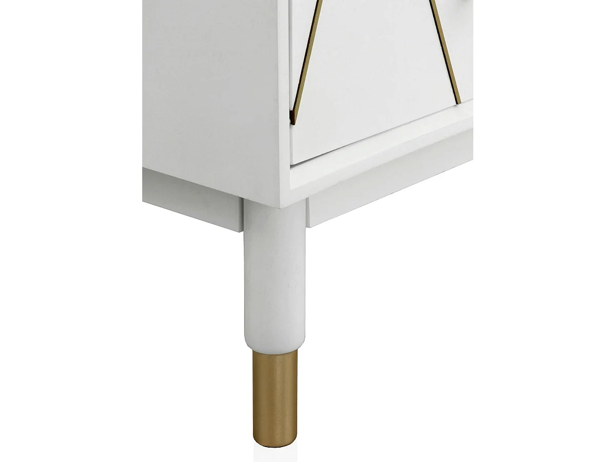 Cómoda com 3 gavetas lacada a branco