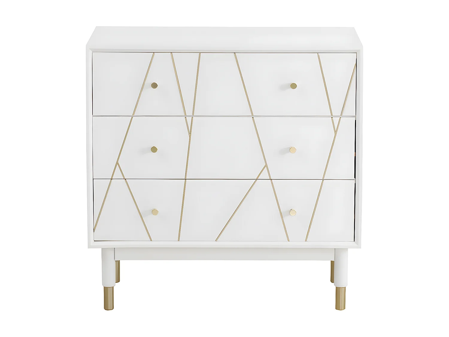 Cómoda con 3 cajones lacada en blanco