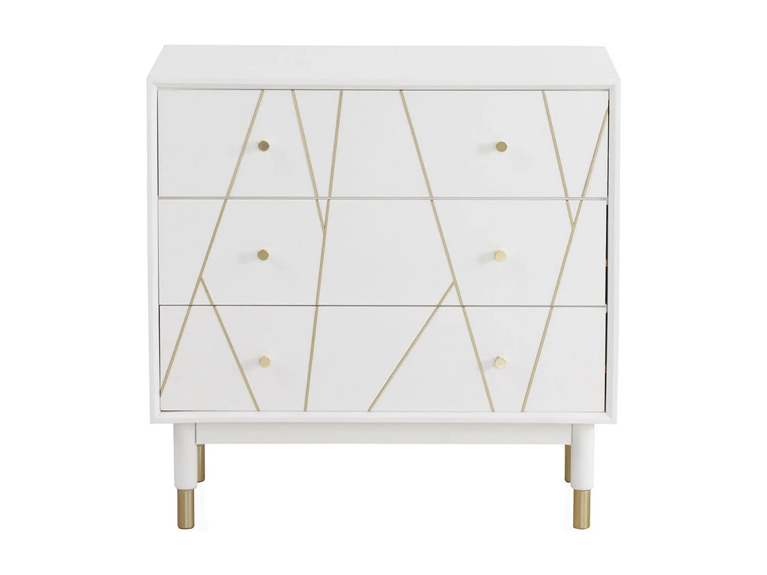 Cómoda con 3 cajones lacada en blanco