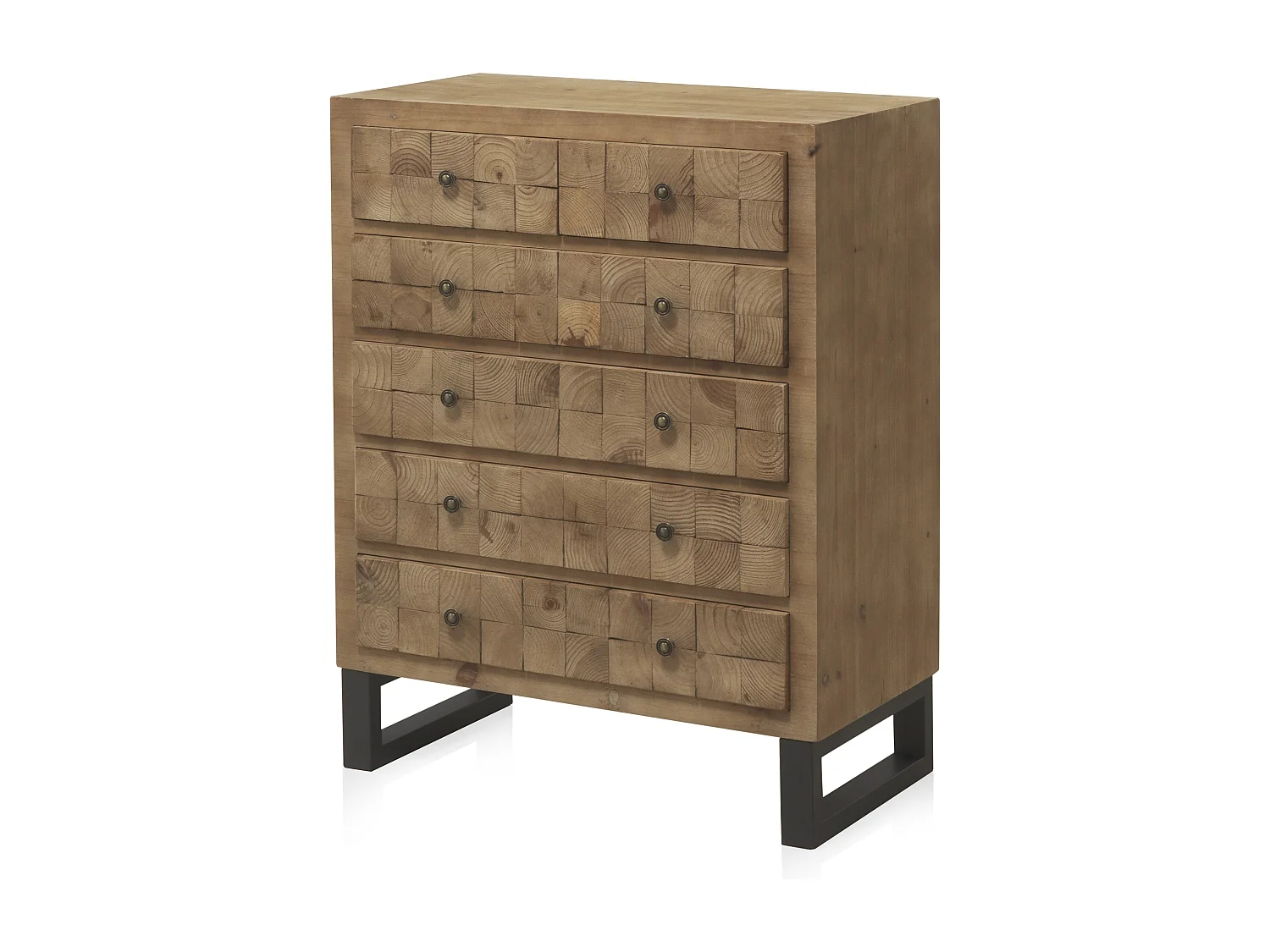 Cómoda chapada en madera de abeto