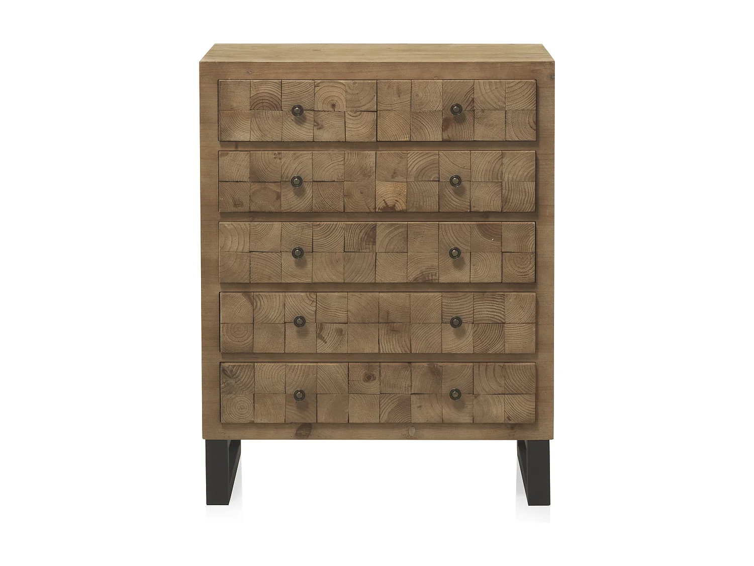 Cómoda chapada en madera de abeto