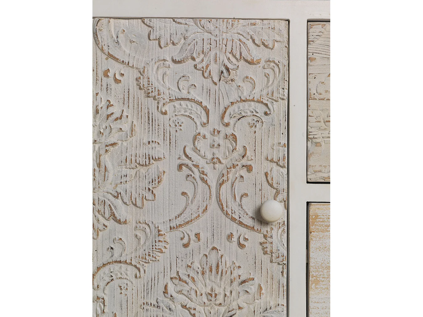 Cassettiera in legno di abete bianco impiallacciato con 7 cassetti