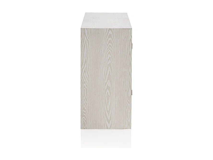 Commode 1 porte et 3 tiroirs en frêne blanc patiné