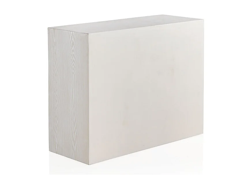 Commode 1 porte et 3 tiroirs en frêne blanc patiné