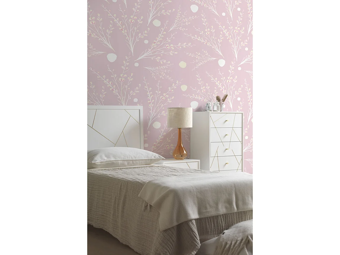 Cómoda lacada branca com 5 gavetas