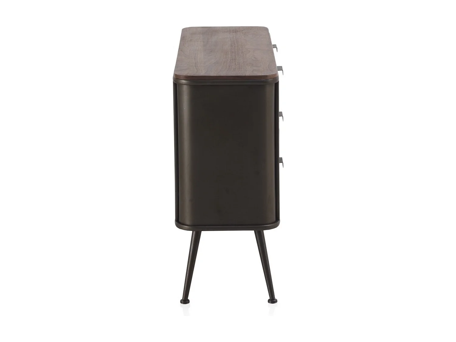 Commode en métal avec 6 tiroirs en sapin