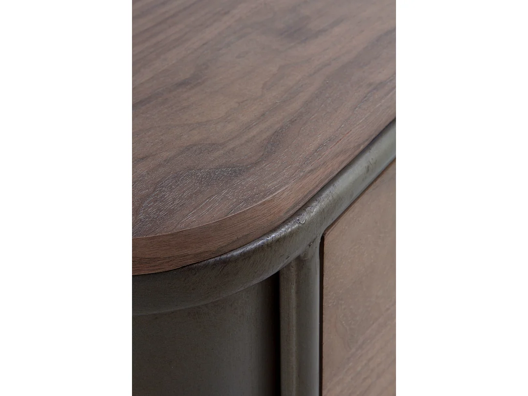 Commode en métal avec 6 tiroirs en sapin