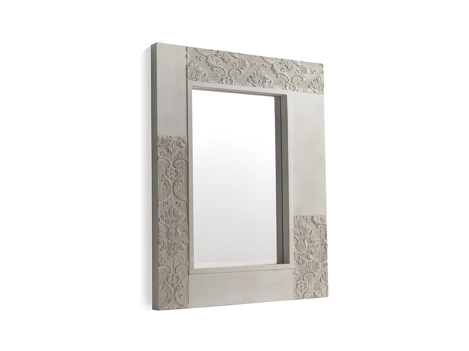 Miroir plaqué sapin blanc 80x100 cm