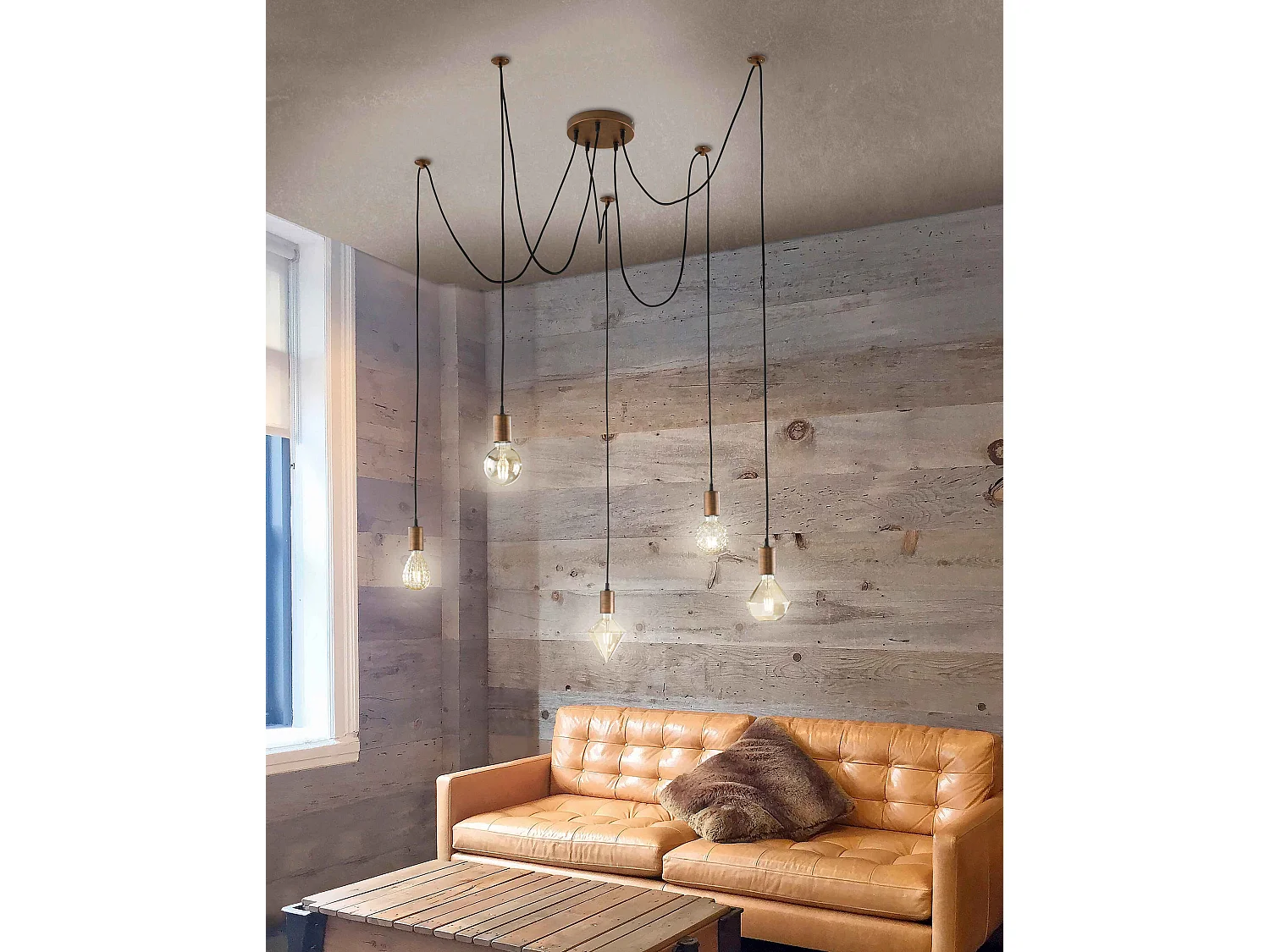 Suspension 5 fils Corde pendant