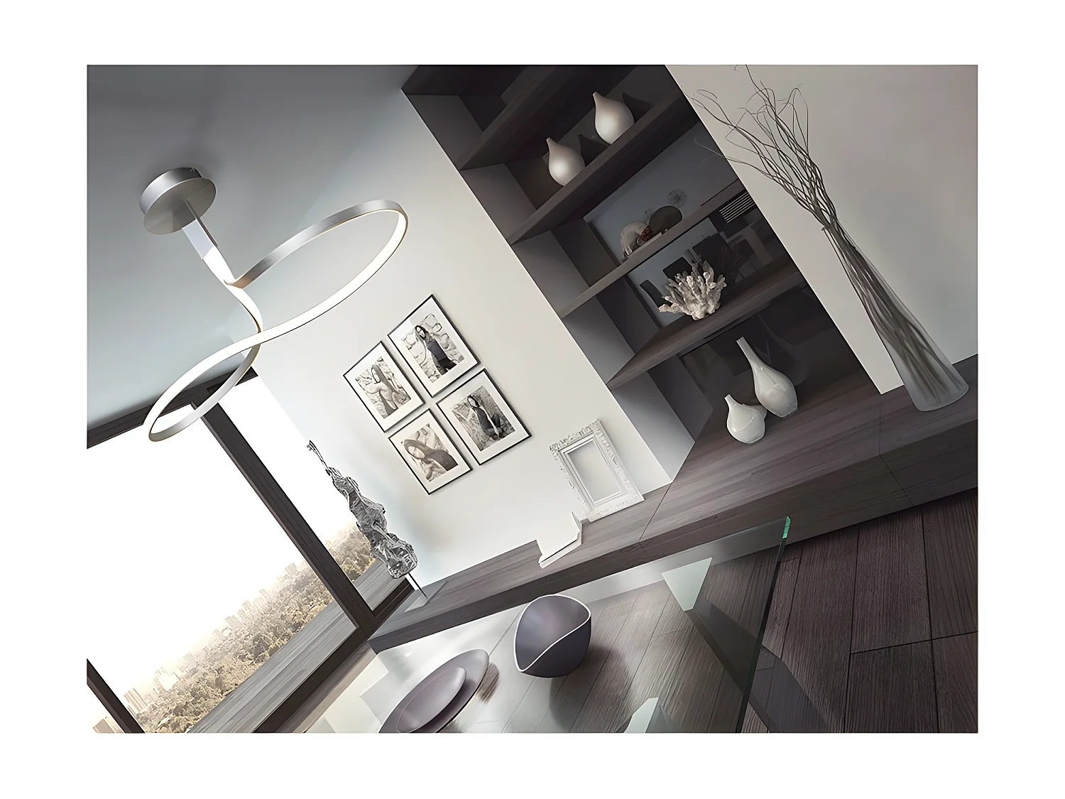 Plafonnier design Nur à variateur