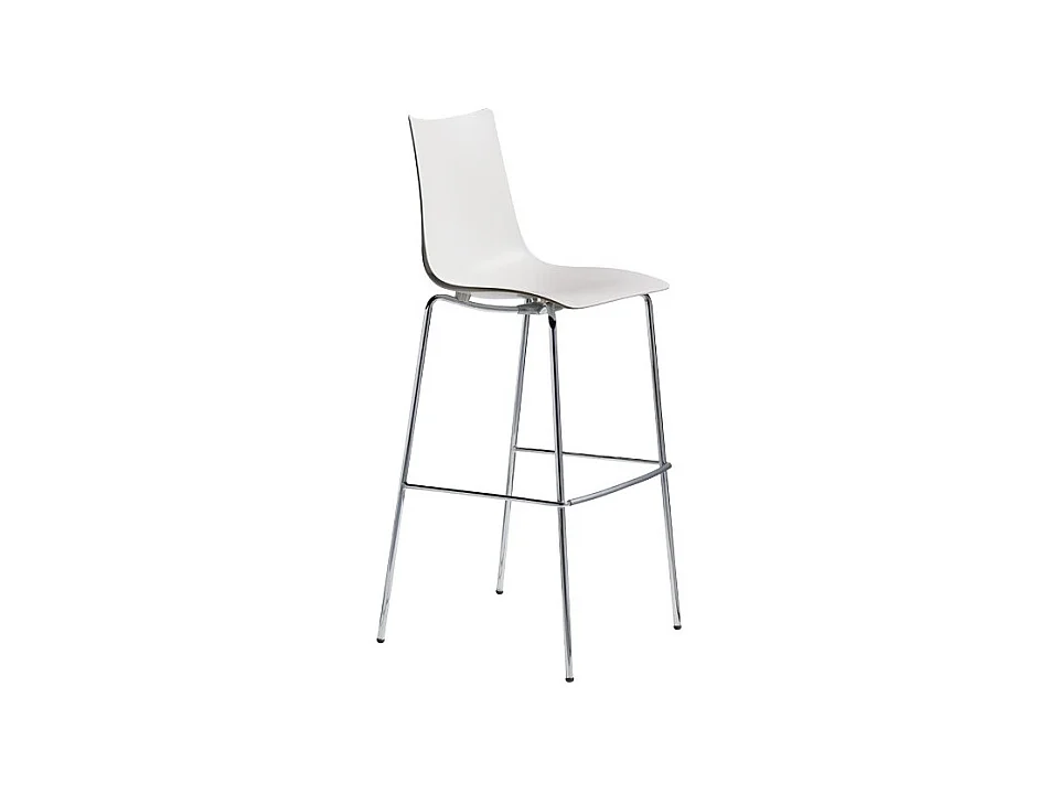 2 Tabourets de bar design - ZEBRA TECHNOPOLYMER 80cm - lot de 2