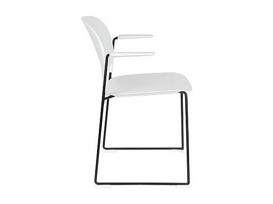 Lot de 4 chaises à accoudoirs stacks - Boite à design