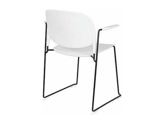 Lot de 4 chaises à accoudoirs stacks - Boite à design