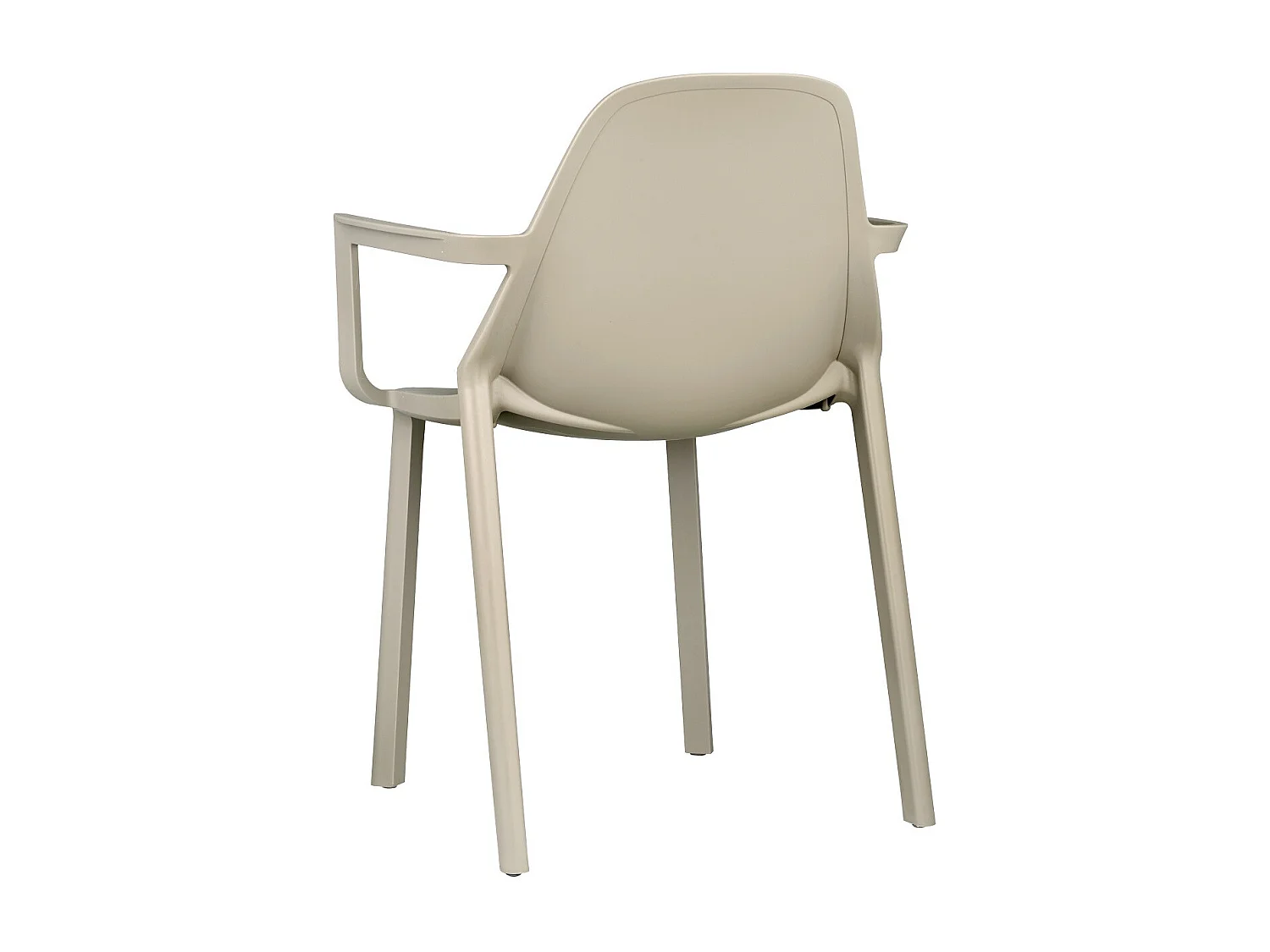 Fauteuil déco Piu, Plastique, Taupe