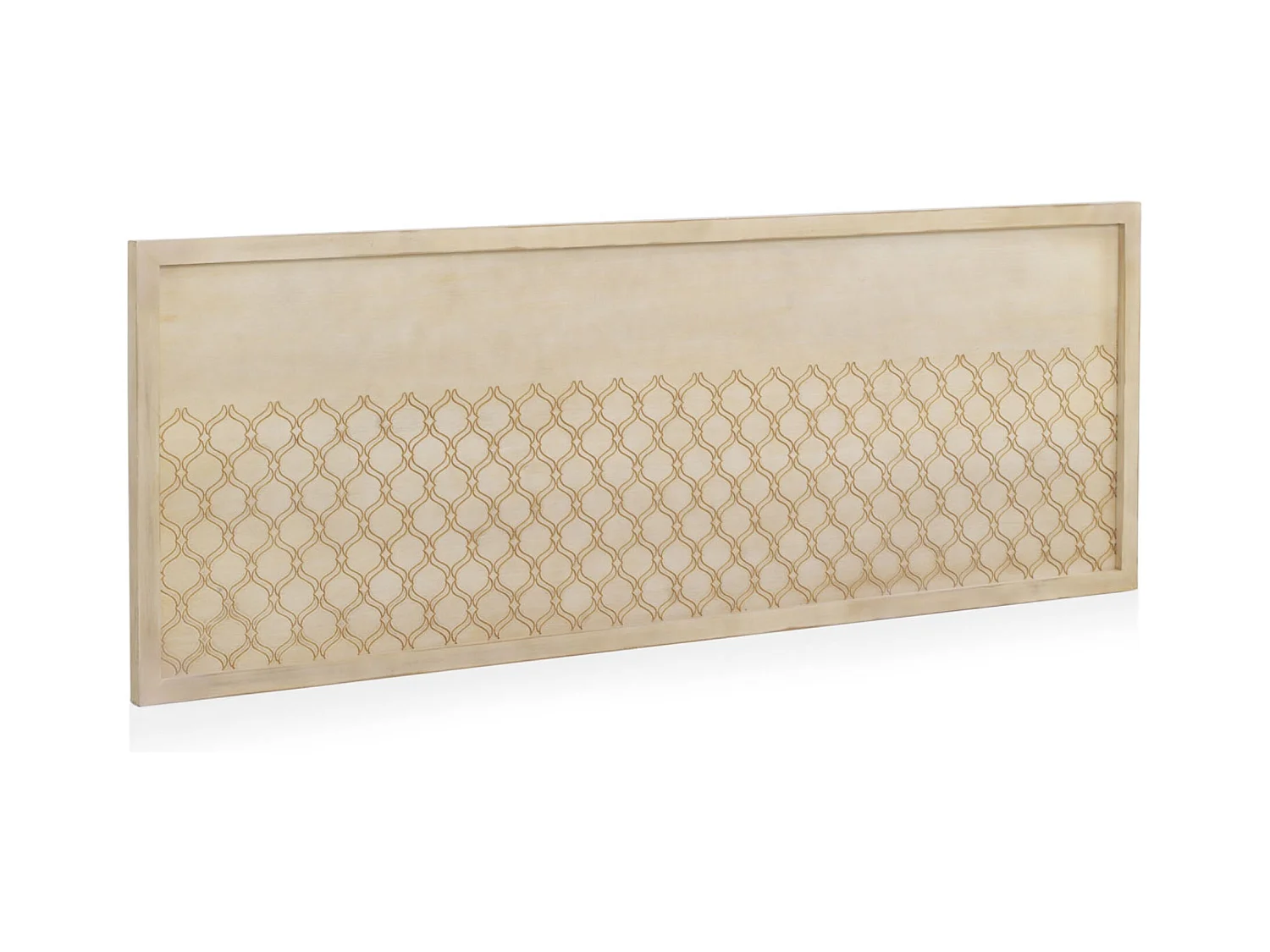 Tête de lit plaquée chêne finition beige 185x60 cm