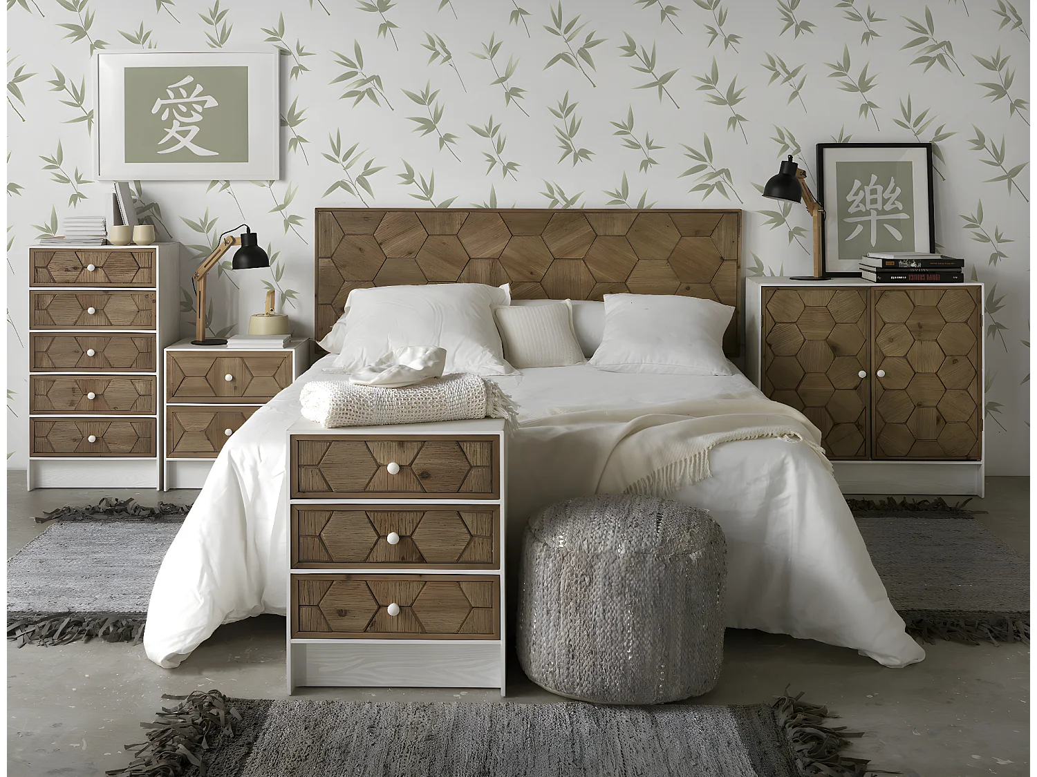 Portasciugamani a parete in legno di betulla naturale