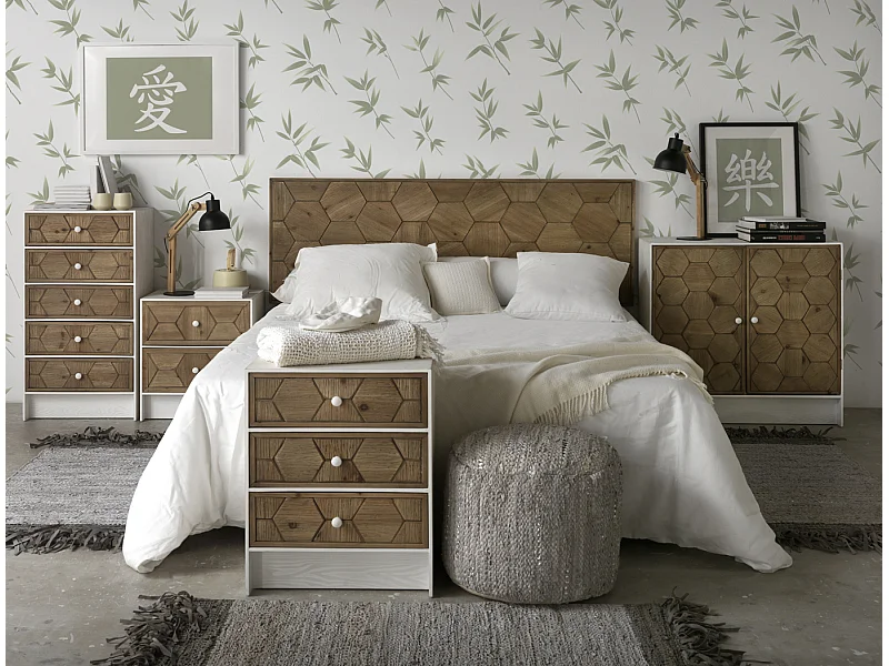 Portasciugamani a parete in legno di betulla naturale