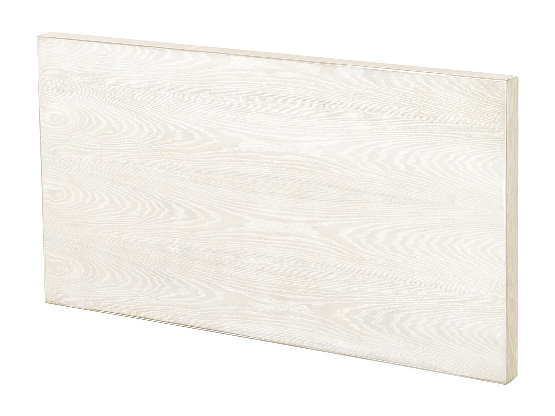 Tête de lit plaquée en bois de frêne patiné blanc 165x60 cm