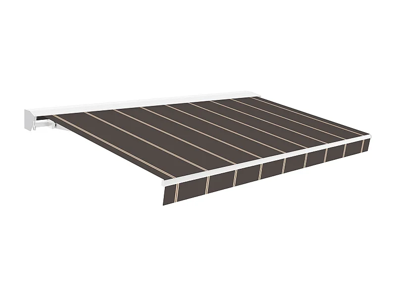 Wasabi - Toldo Enrollable 4x2,5 Gris Oscuro – Estructura Aluminio – Lona Acrílica UV – Inclinación Regulable – Manivela – Retráctil Terraza Jardín Balcón