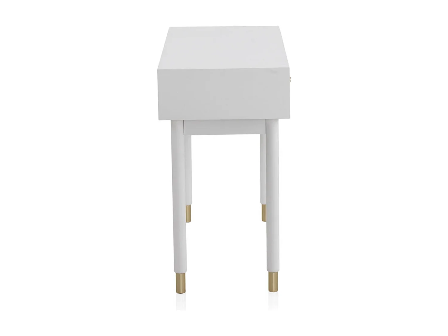 Console avec 2 tiroirs laqués blanche