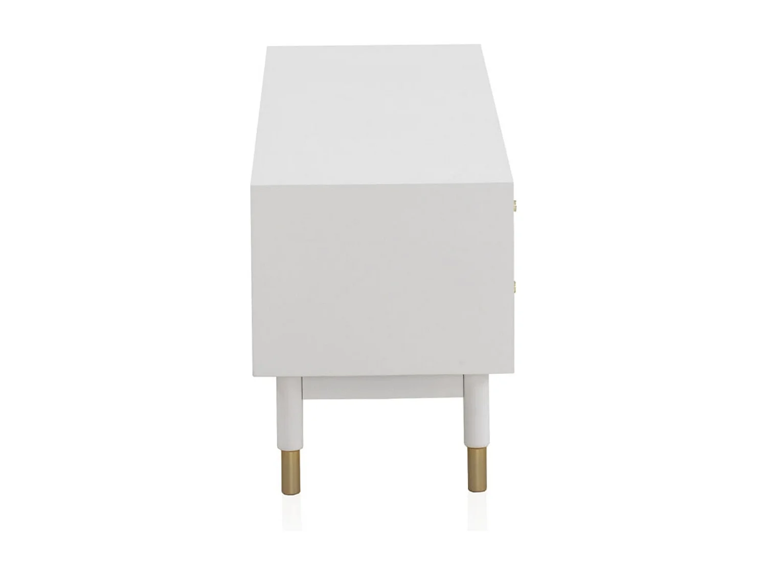 Mesa de TV com 6 gavetas lacadas a branco
