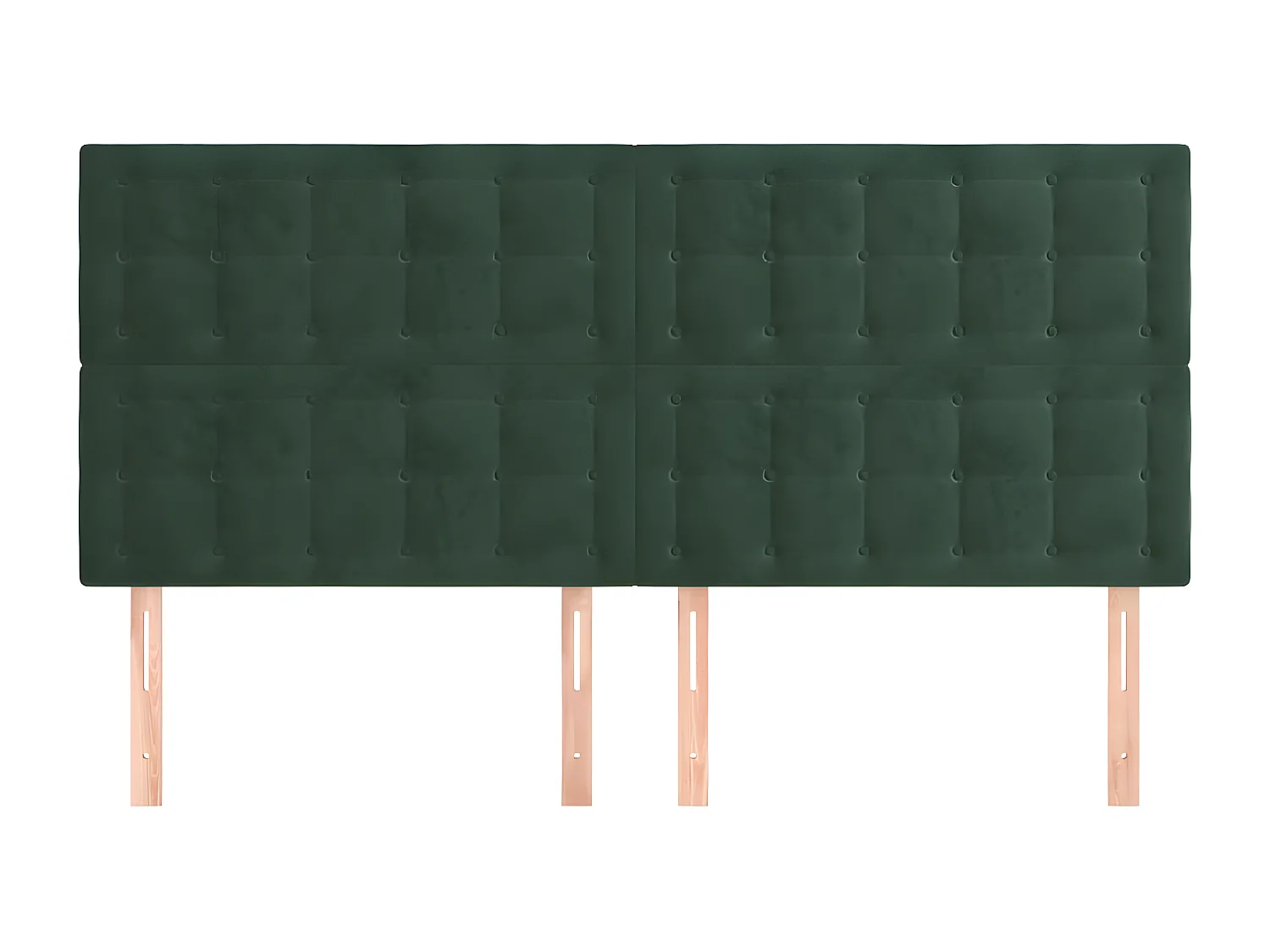 Têtes de lit 4 pcs Vert foncé 100x5x78/88 cm Velours