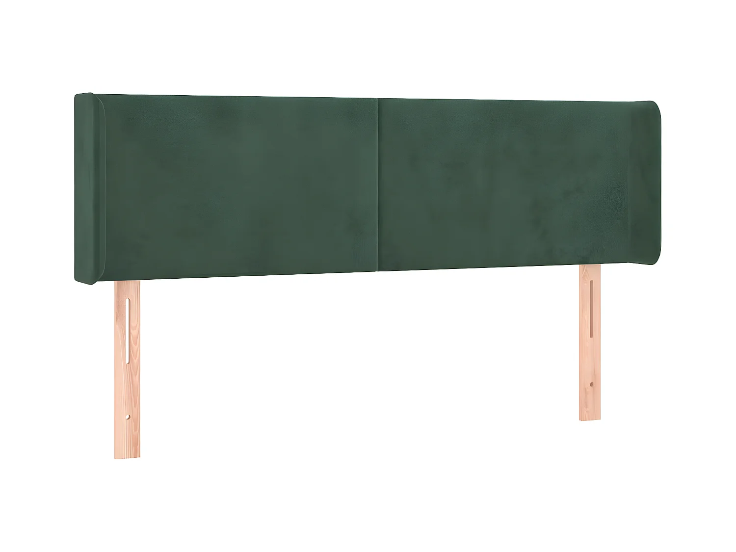 Tête de lit avec oreilles Vert foncé 147x16x78/88 cm Velours