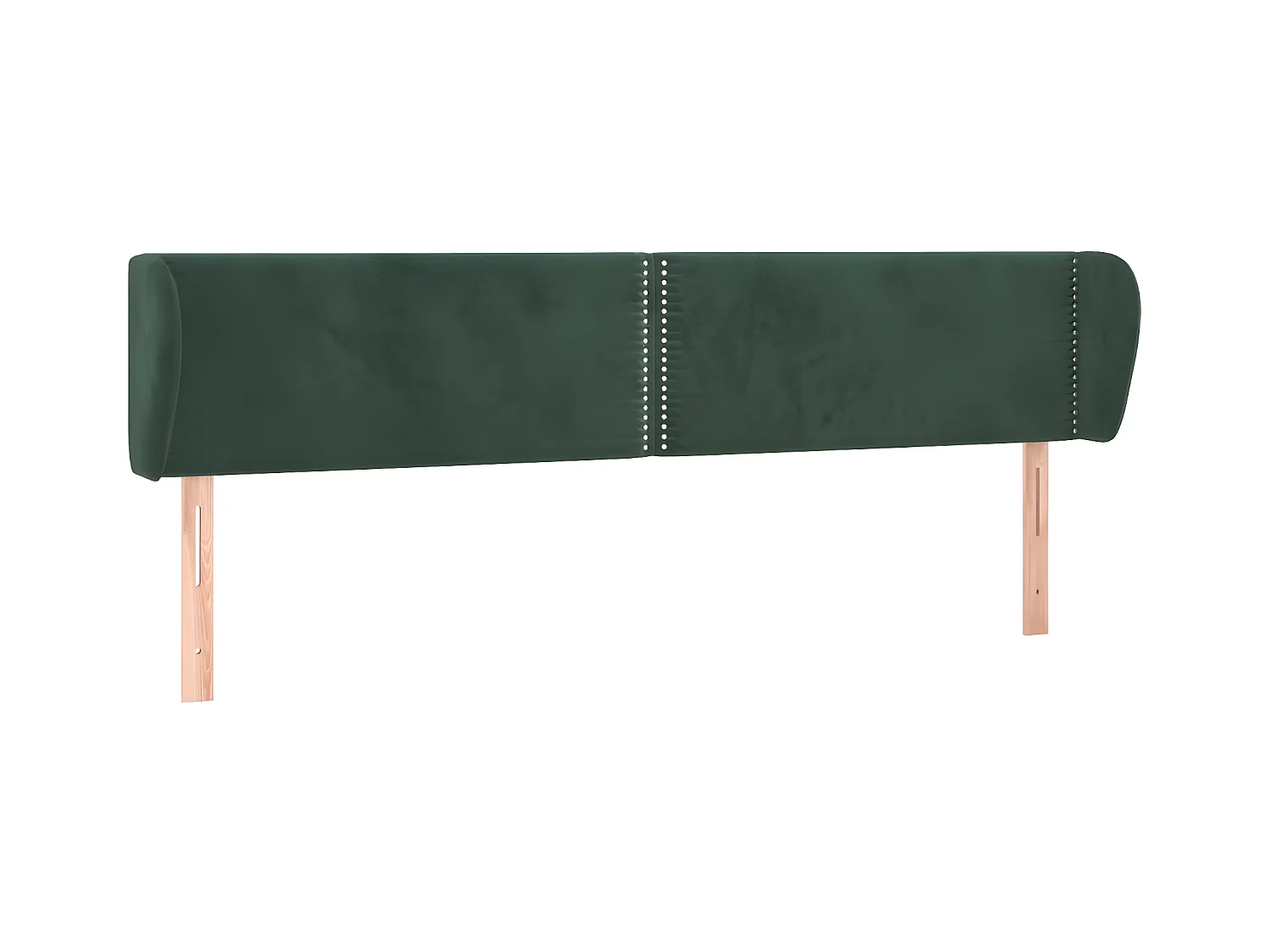 Cabecero con orejas Verde oscuro 183x23x78/88 cm Terciopelo