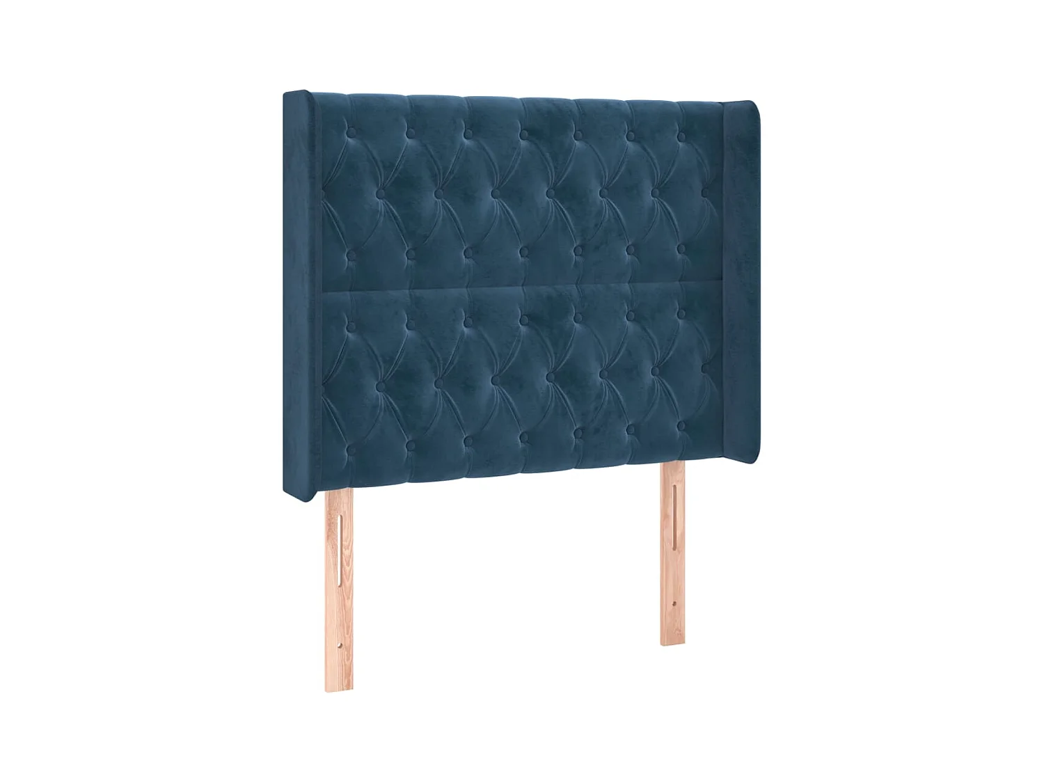 Testiera con orecchie Blu scuro 93x16x118/128 cm Velluto