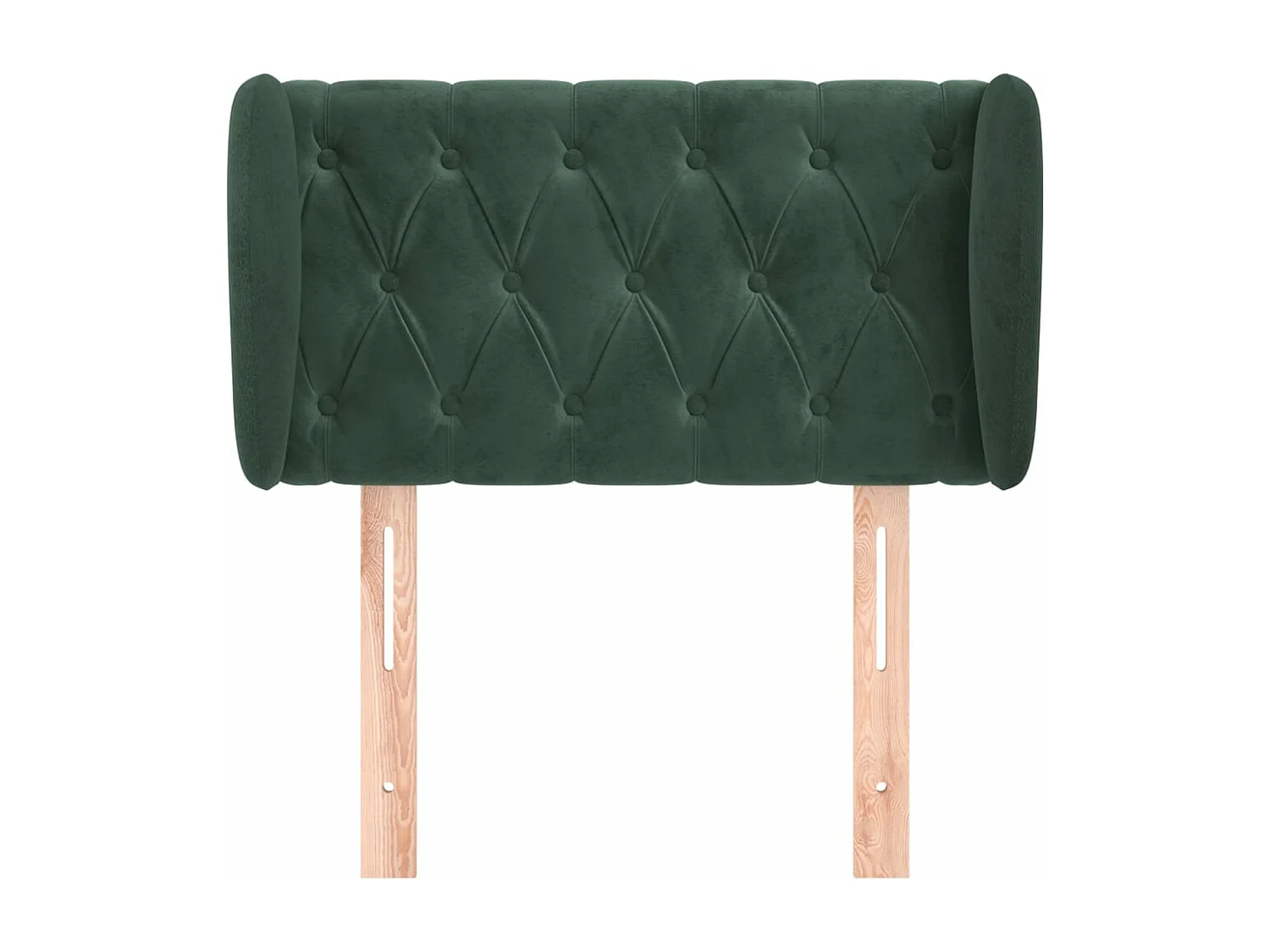 Testiera con orecchie Verde scuro 83x23x78/88 cm Velluto