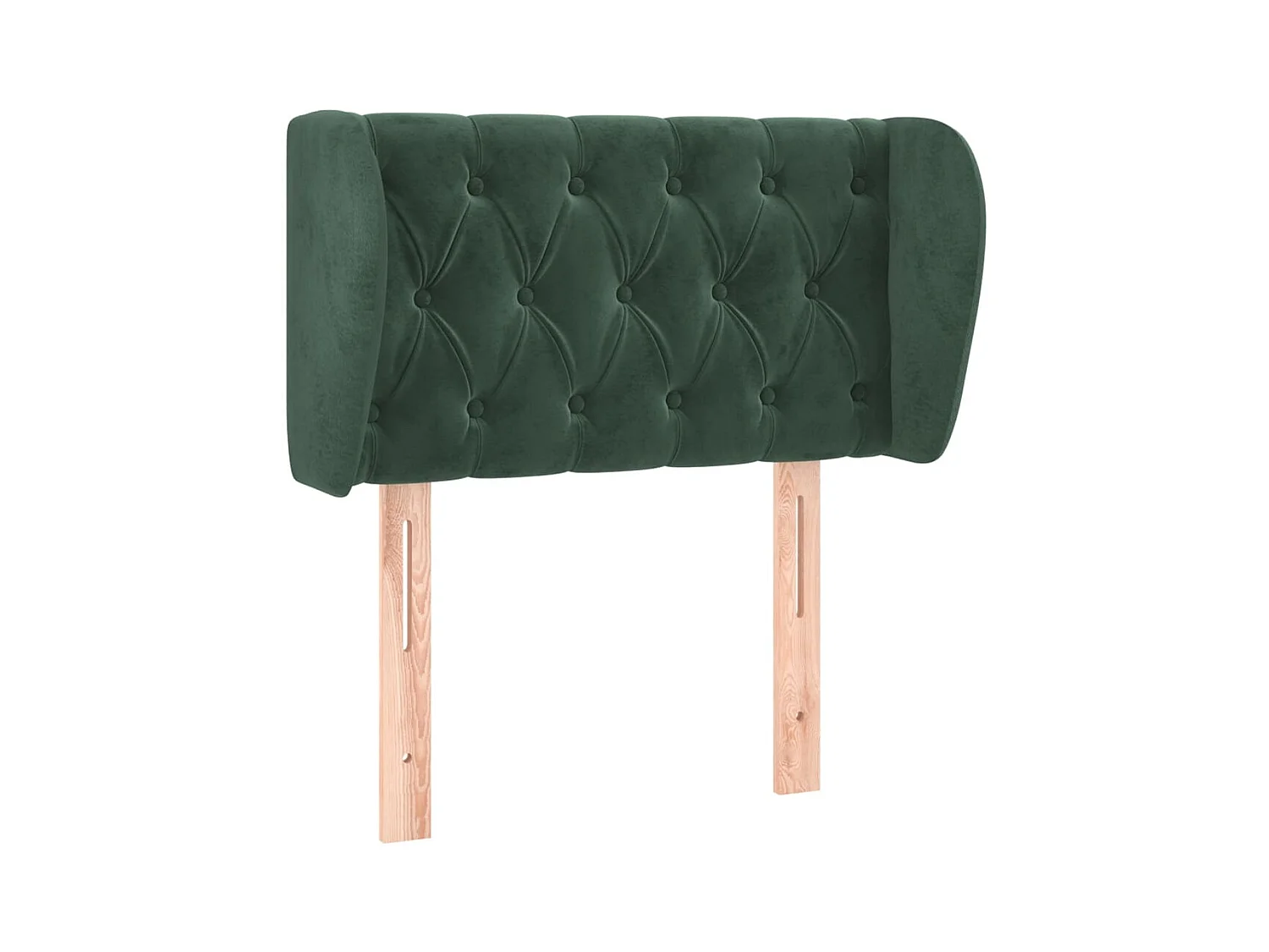 Cabecero con orejas Verde oscuro 83x23x78/88 cm Terciopelo