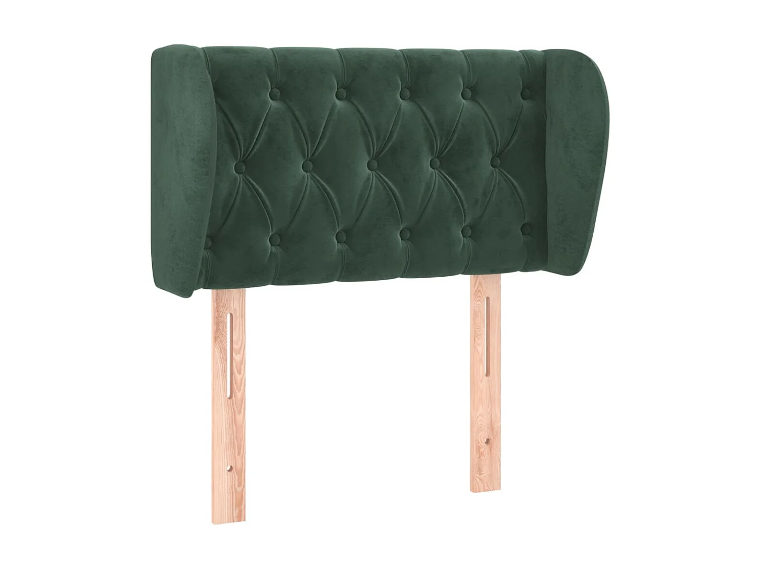 Cabecero con orejas Verde oscuro 83x23x78/88 cm Terciopelo