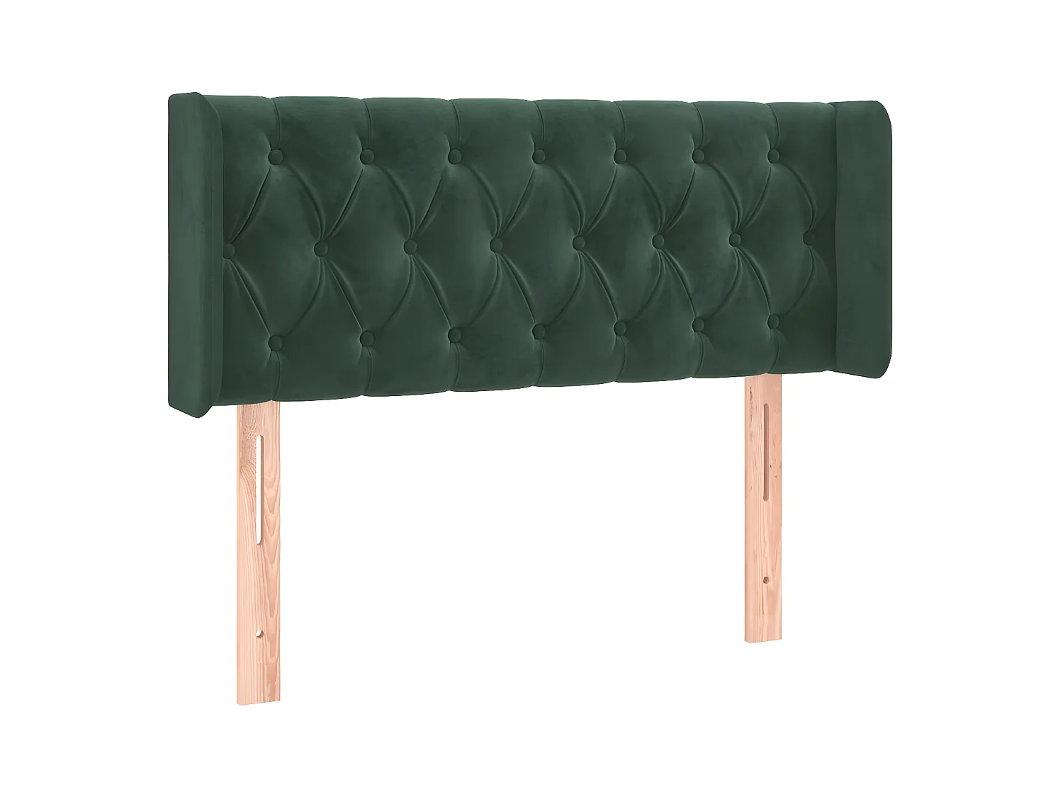 Tête de lit avec oreilles Vert foncé 93x16x78/88 cm Velours